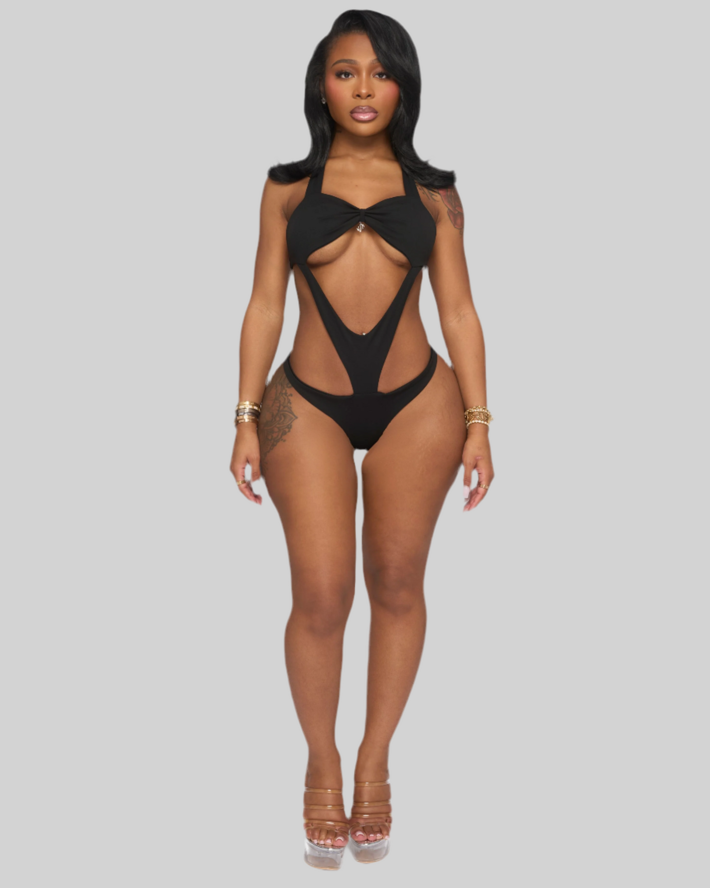 ZUMA CUT OUT MONOKINI (BLACK) [FINAL SALE]