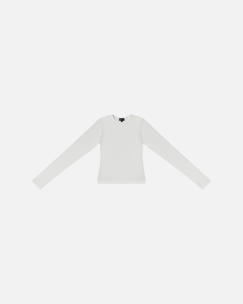 BASICS RIBBED LONG SLEEVE (WHITE)