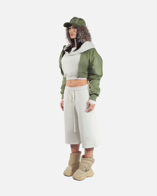 CAP SLEEVED BOMBER (ARMY GREEN)