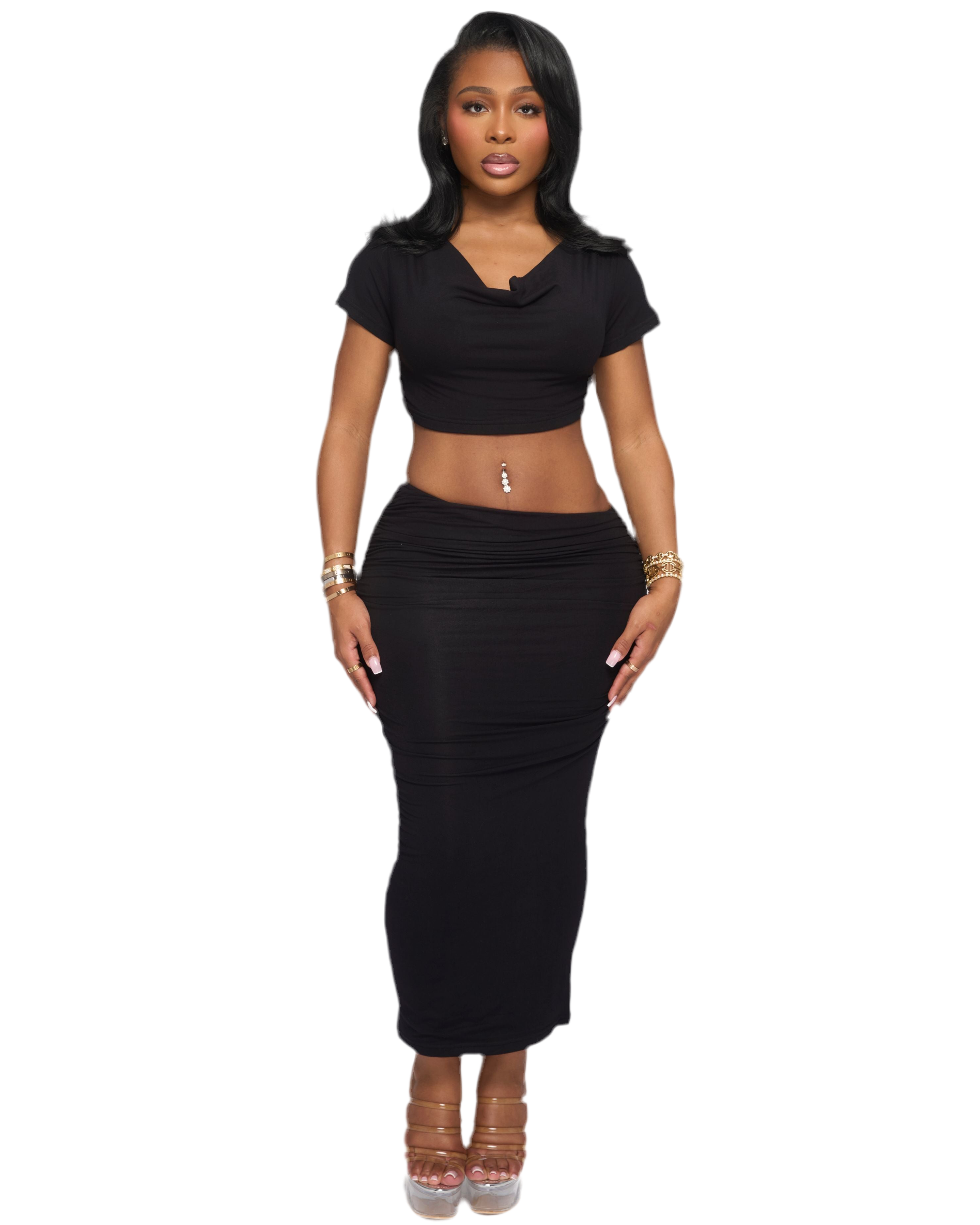 NOBU MAXI SKIRT (BLACK)