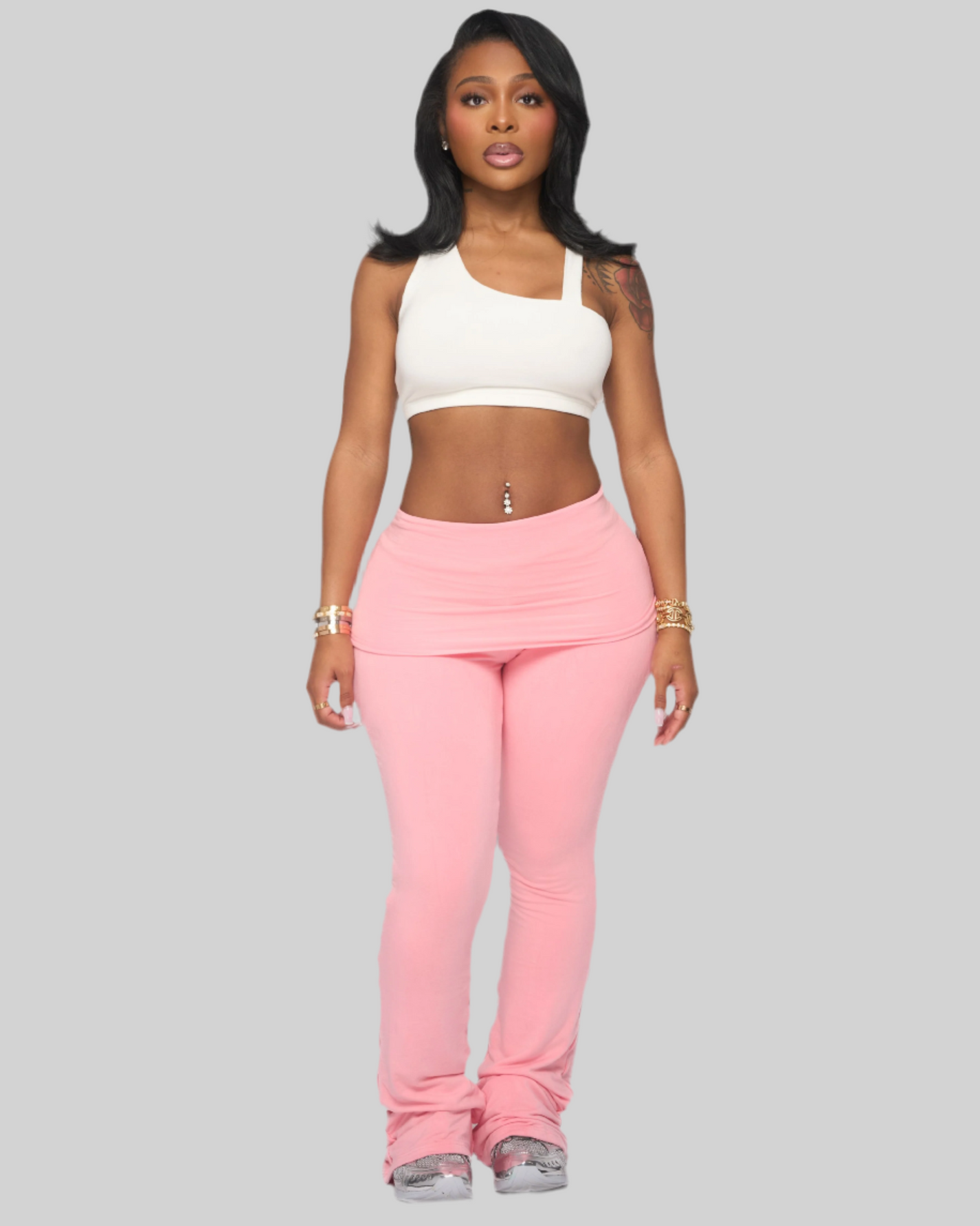 3.0 SEAMLESS FOLD OVER PANTS (PINK) [FINAL SALE]