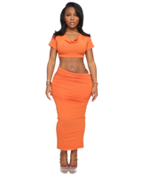 NOBU MAXI SKIRT (BURNT ORANGE)