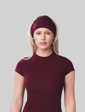 WM WIDE HEADBAND (BURGUNDY)