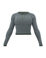 STRIPED THERMAL TOP (GREEN)