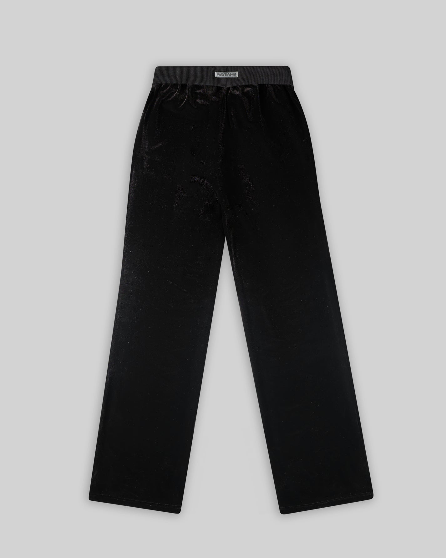 VELOUR PLUSH TRACKSUIT JOGGERS - BLACK [FINAL SALE]