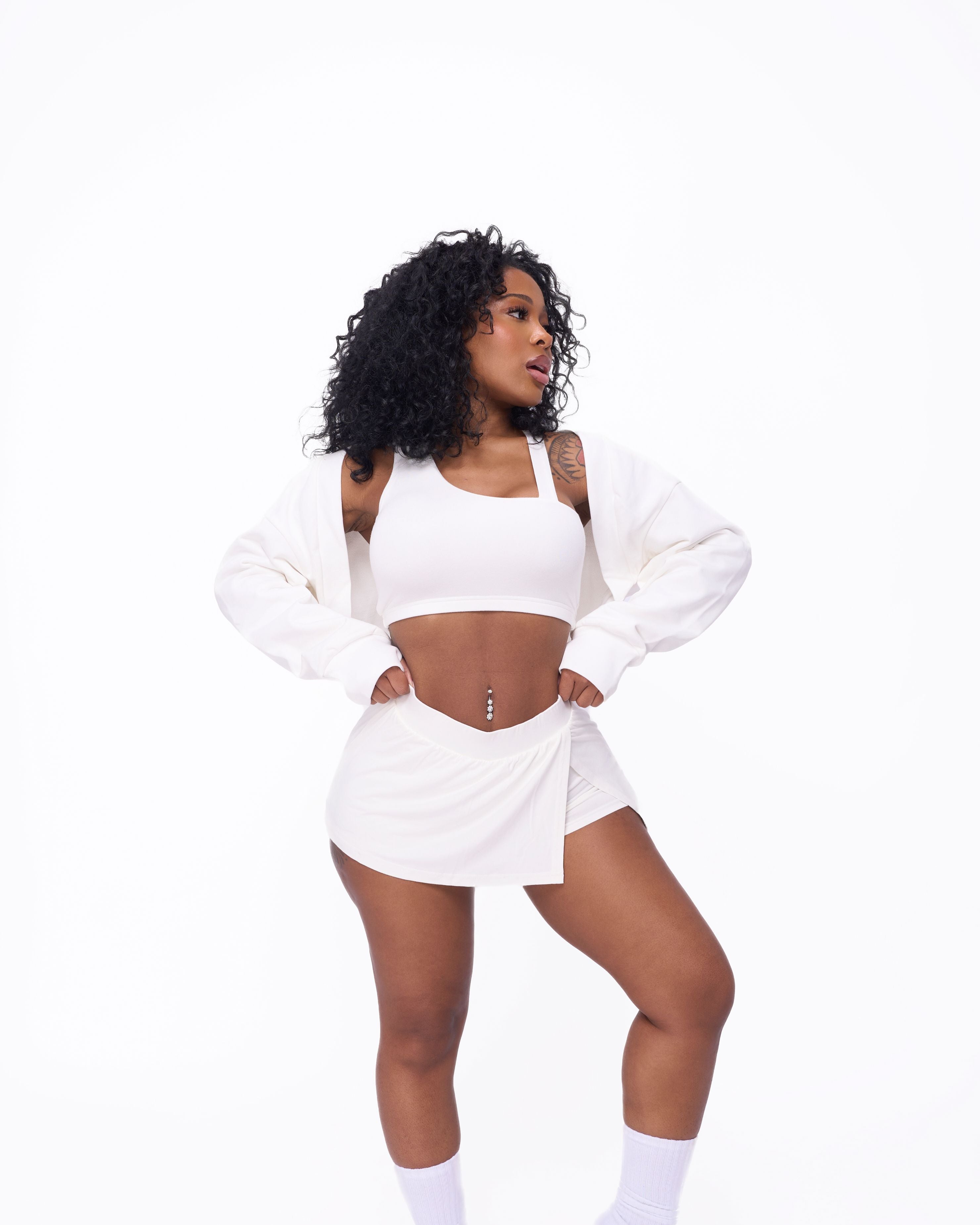 WM GYM MINI SKORT (WHITE)