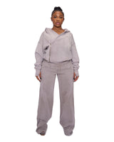 LIGHT GREY ASYMMETRICAL SWEATPANTS