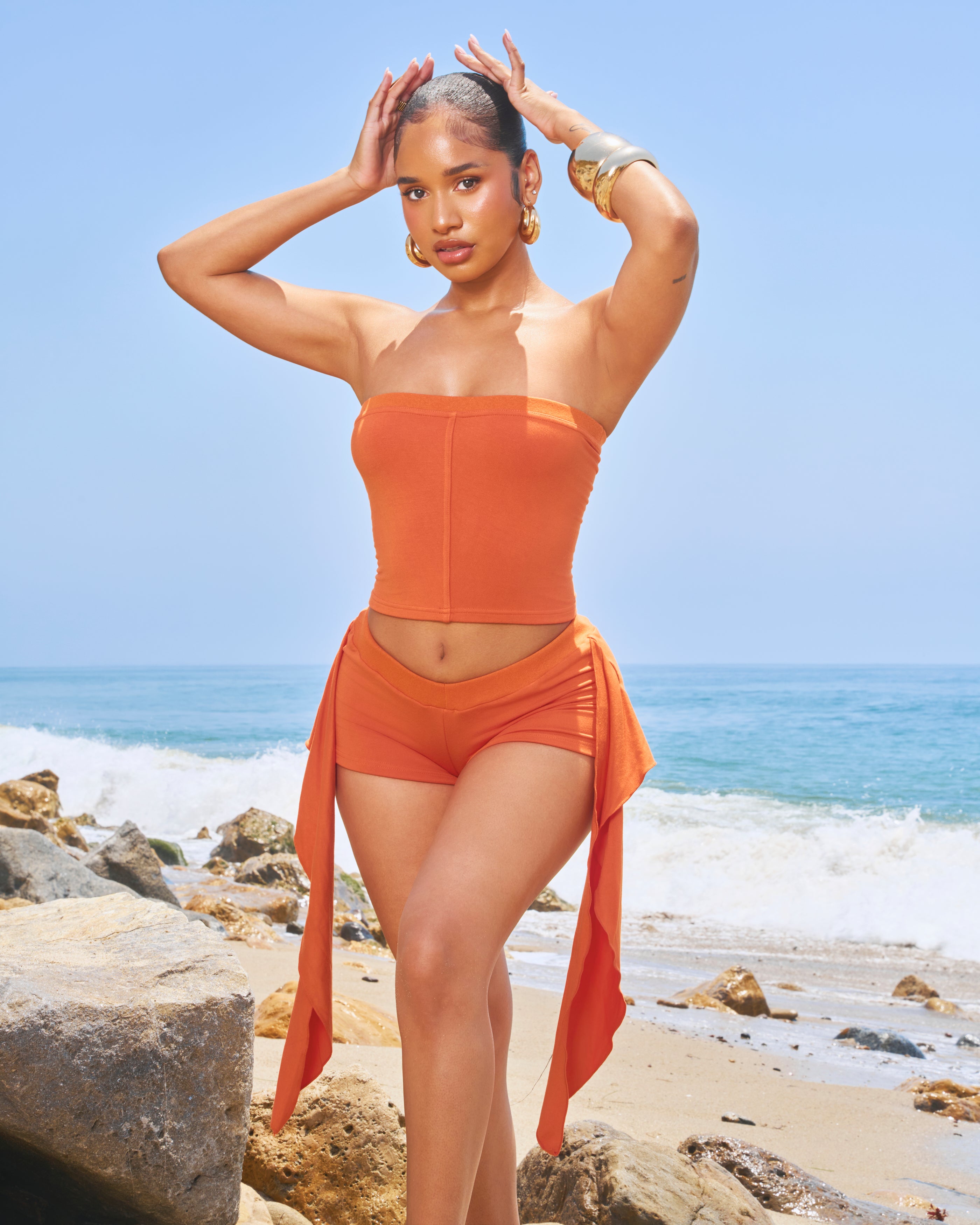 SUNKISS ME MINI SHORTS (BURNT ORANGE)