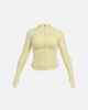 BASICS SEAMLESS ZIP UP JACKET (BUTTER)