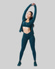 FITNESS V-CUT LEGGINGS (DEEP TEAL)