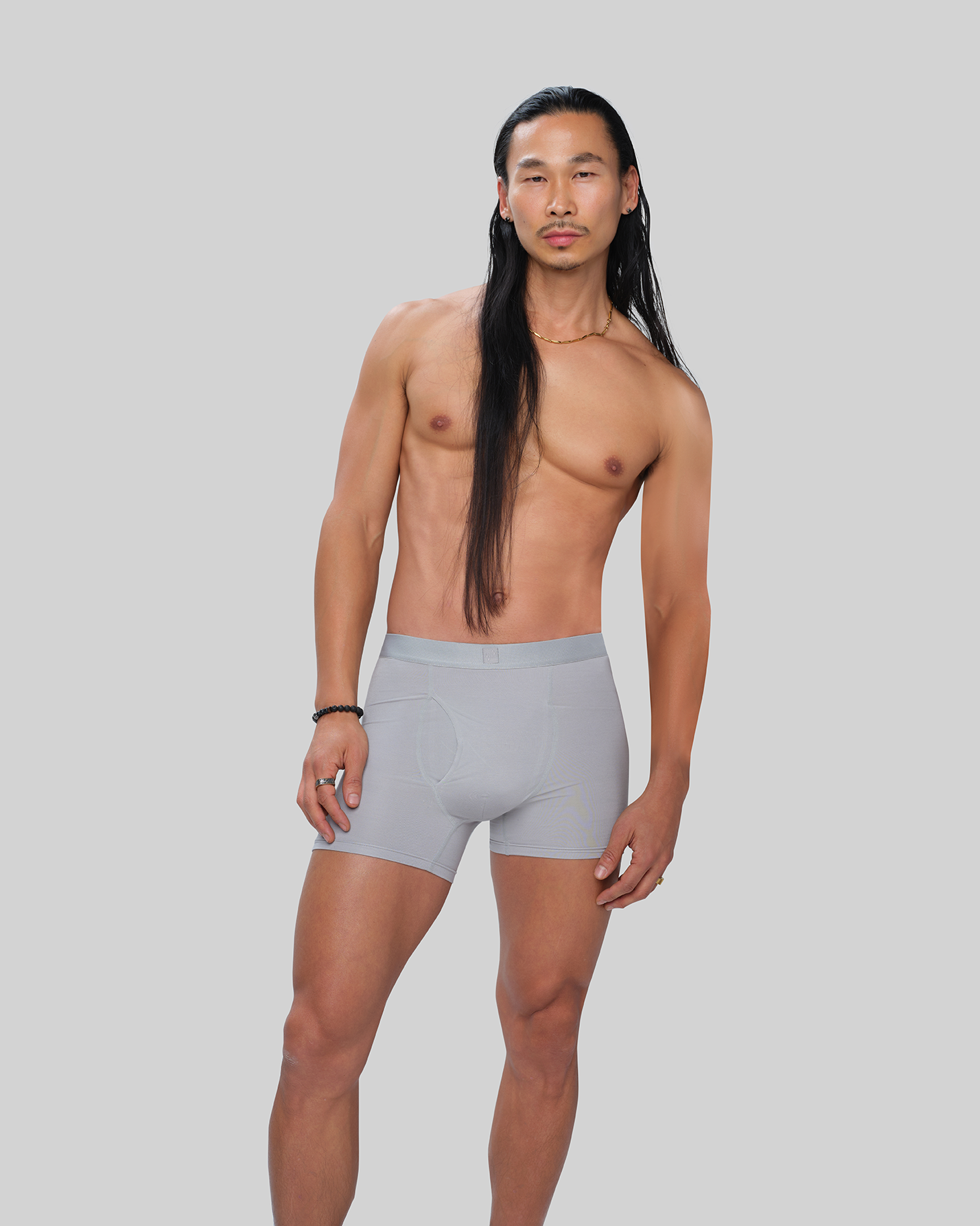 WM MENS MID BRIEFS (GREY)