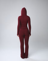 SEAMLESS ZIP UP JACKET (BURGUNDY) thumbnail 5