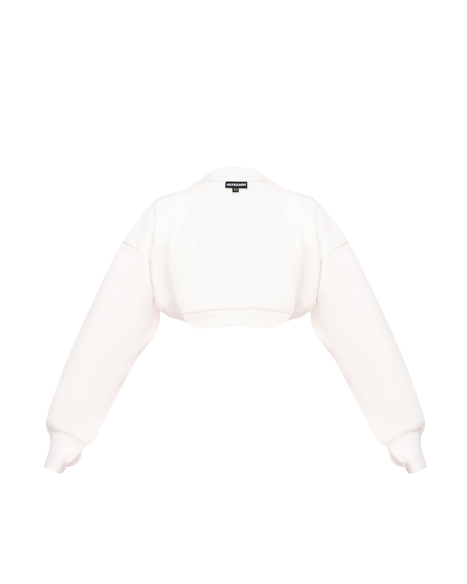 OVERSIZED CROPPED GYM SHRUG (WHITE)