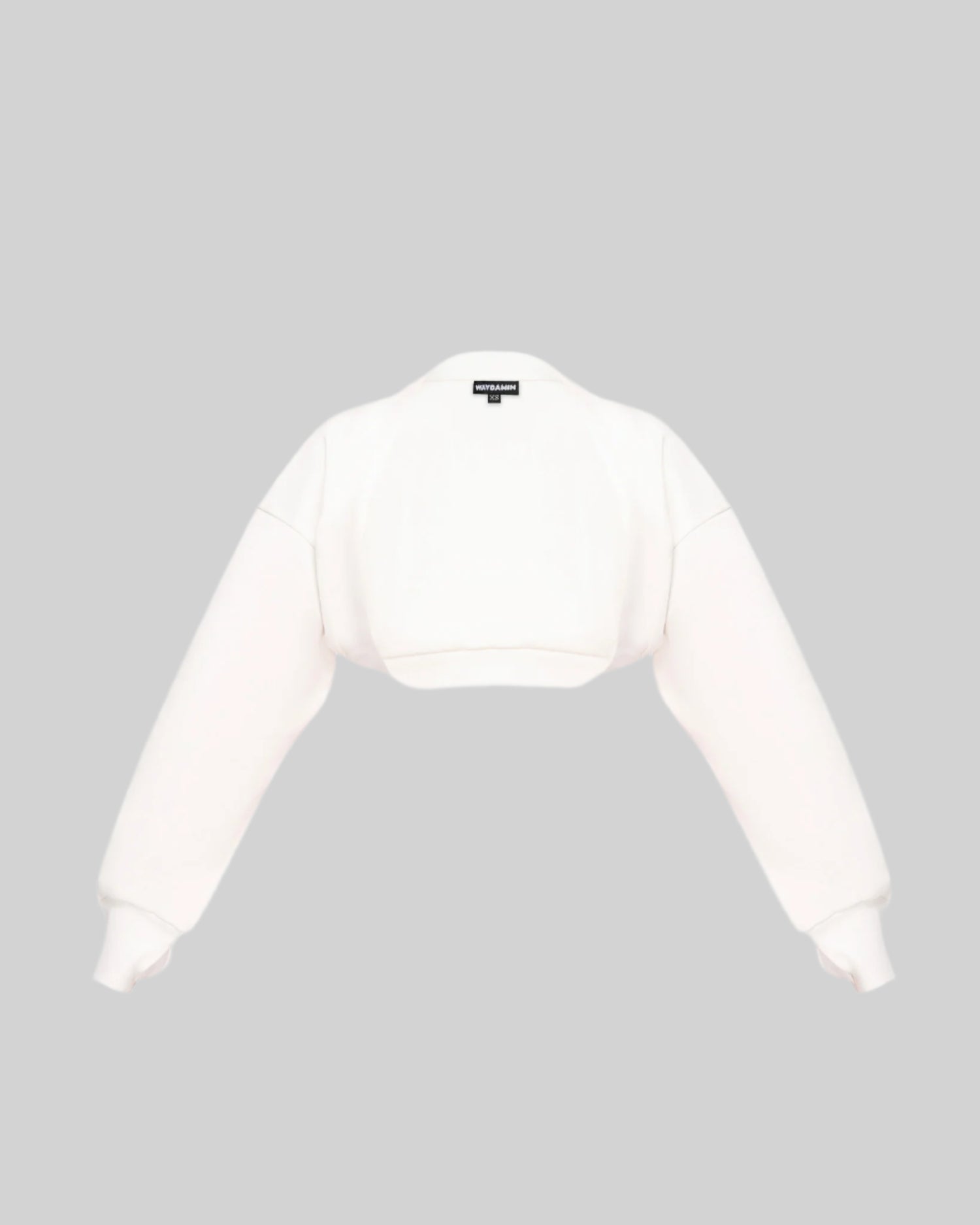 OVERSIZED CROPPED GYM SHRUG (WHITE)