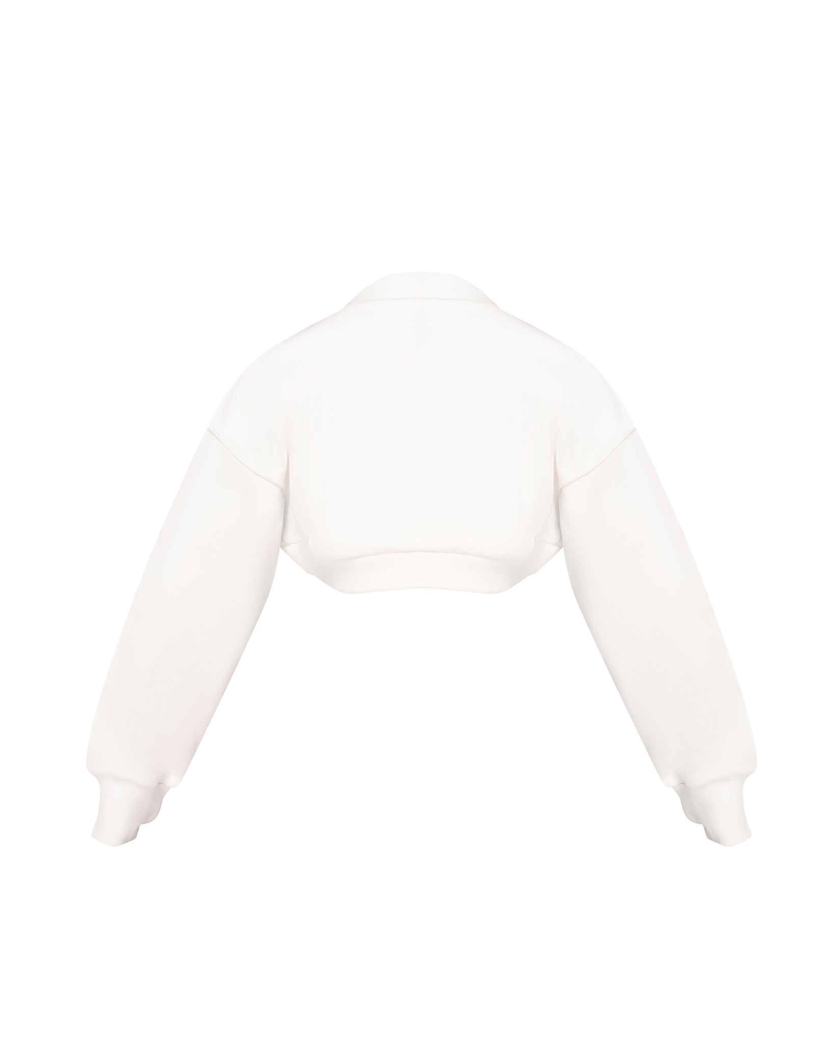 OVERSIZED CROPPED GYM SHRUG (WHITE)