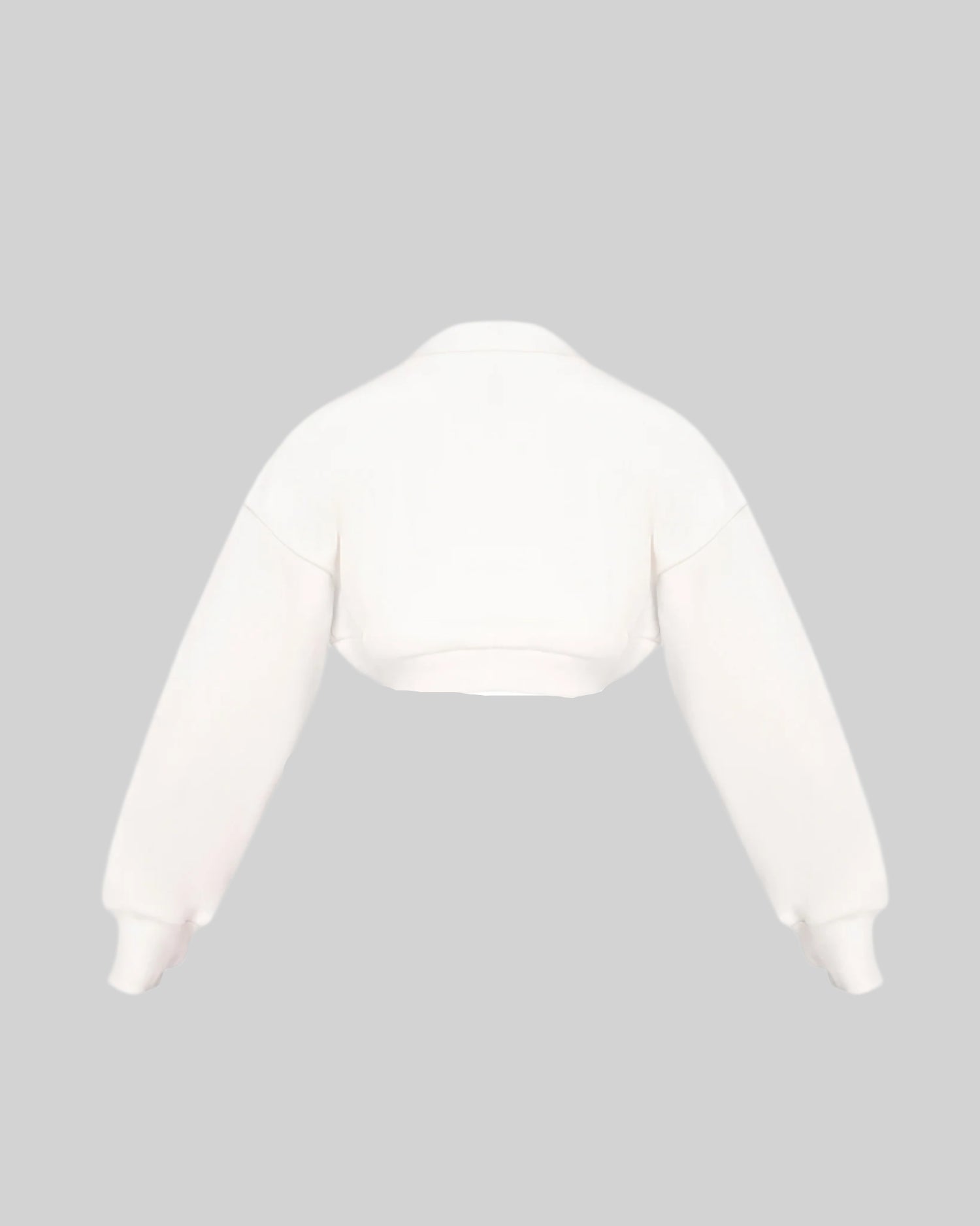 OVERSIZED CROPPED GYM SHRUG (WHITE)