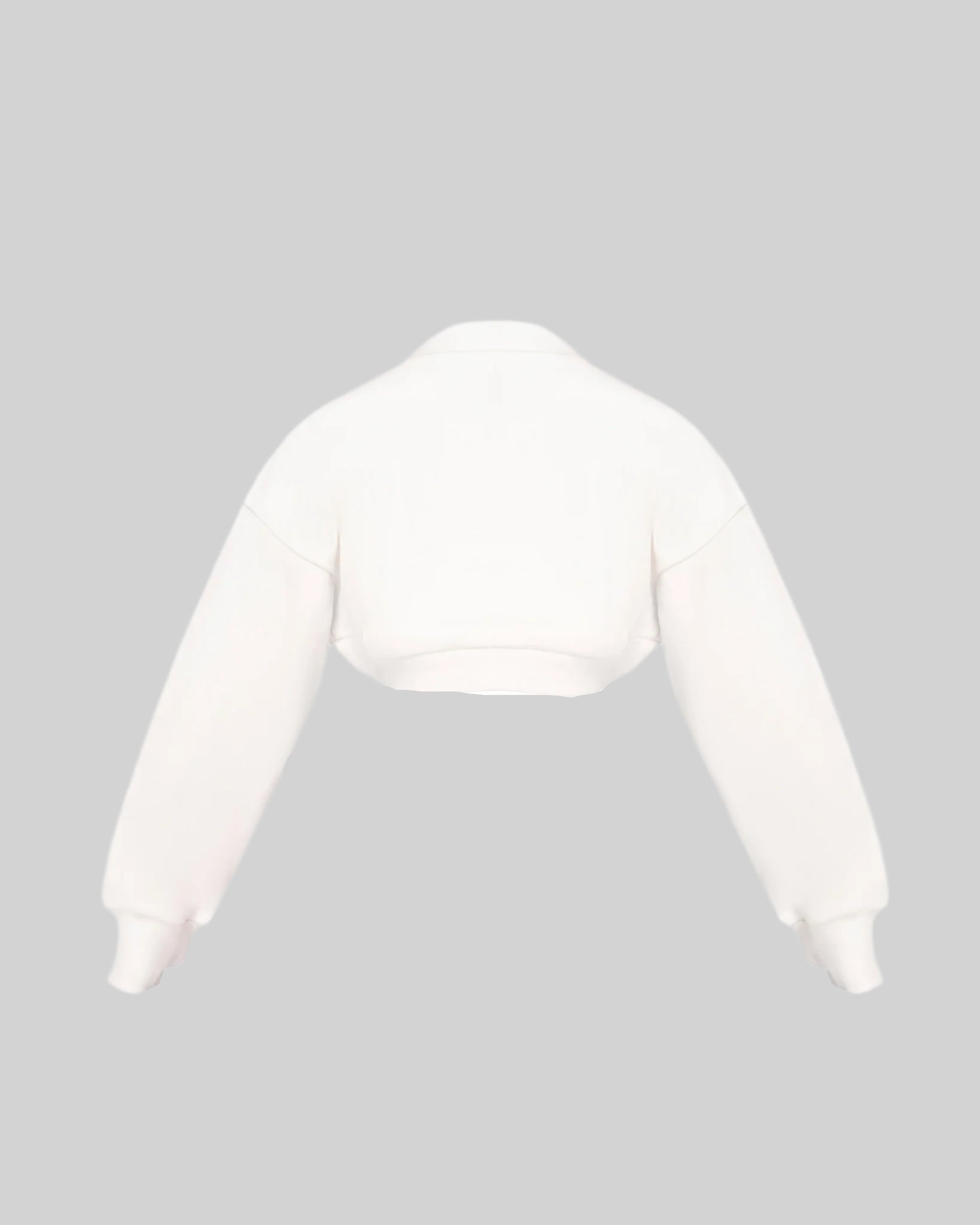 OVERSIZED CROPPED GYM SHRUG (WHITE)