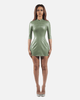 [PRE-ORDER] SURPLUS MINI LATEX ZIP DRESS (ARMY GREEN)